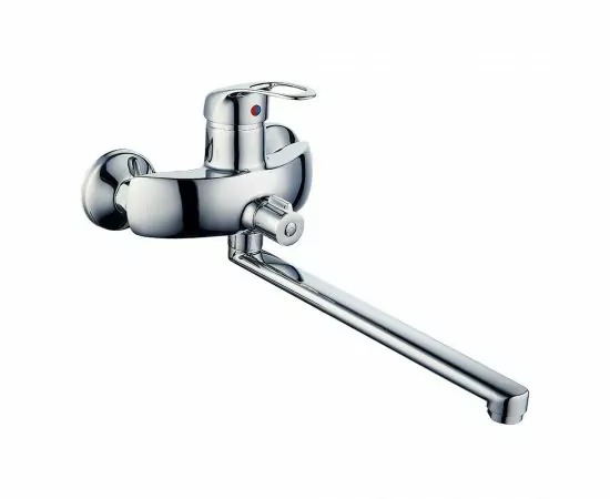 816919 - ROEGEN Смеситель д/ванны (Zn), пл.пов.излив 300мм, картридж 40мм, хром, RB110F (1)