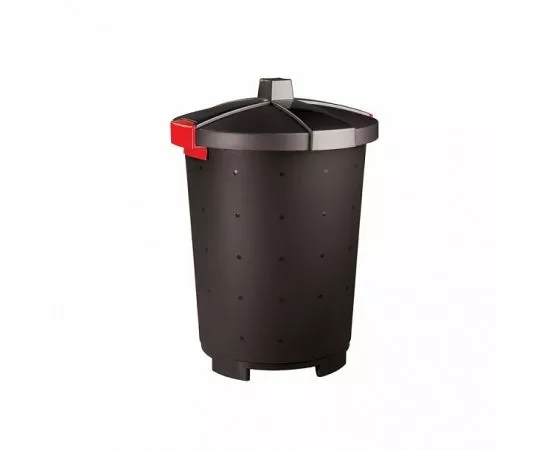 817532 - Бак (контейнер) для мусора 45л с крышкой, пластик, черный 431253613 Бытпласт (1)