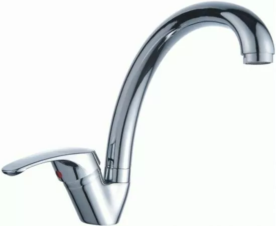810365 - Эверест Смеситель для кухни (Zn) трубчатый излив, кер.картр.35мм, шпилька, хром, B41-029M (1)