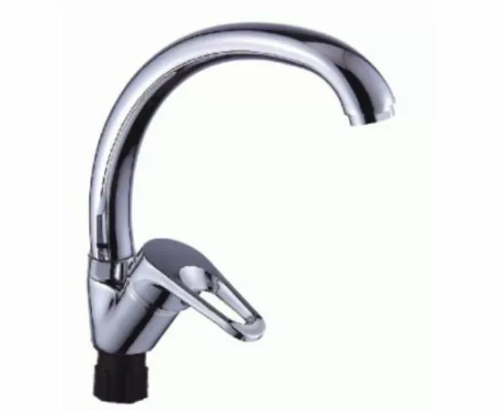 810447 - Эверест Смеситель для кухни (Zn) трубчатый излив, кер.картр.35мм, гайка, хром, B59-028 (1)