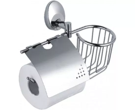 803328 - Haiba Держатель д/туалетной бумаги с крышкой+дезодорант настенный, хром, HB1603-1 (1)