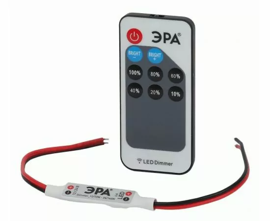 821002 - ЭРА диммер для св/д ленты 12V/72W-24V/144W пульт ДУ IP20 4359 (1)