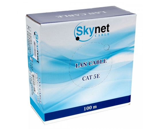 822324 - Кабель SkyNet Standart UTP indoor 4x2x0,48, медный, FLUKE TEST, кат.5e, одножил., 100 м, box, серый (1)