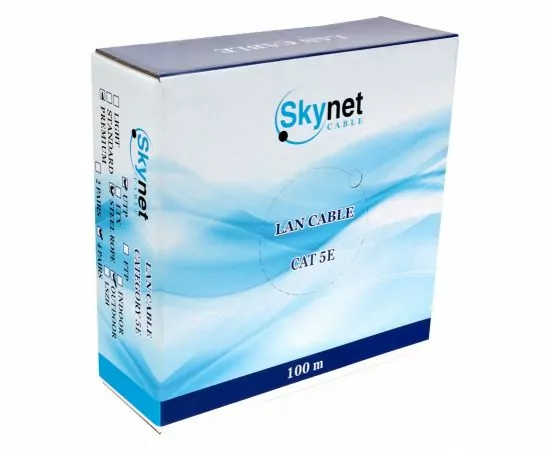822328 - Кабель SkyNet Premium UTP outdoor 4x2x0,51, трос, медь, FLUKE TEST, кат.5e одножил.,100 м, box,черн (1)
