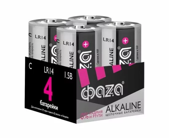 817828 - Э/п ФАЗА Alkaline LR14/343 Pack-4 (24!) (1)