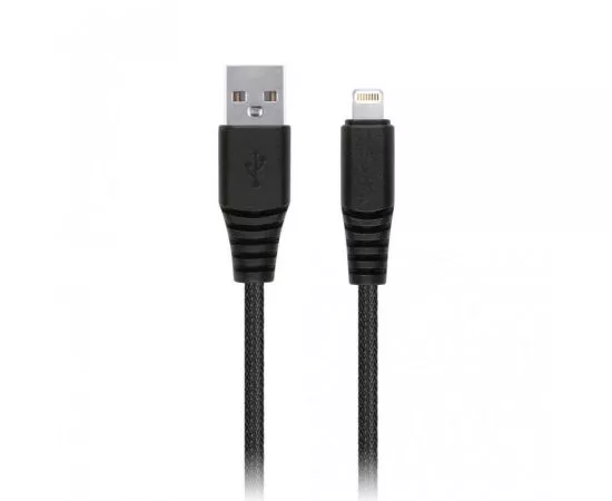 793895 - Дата-кабель USB(A)шт. - 8 pin шт. (iphone) Smartbuy, карбон, экстрапроч.,2 м,2А,черн(iK-520n-2-ks) (1)