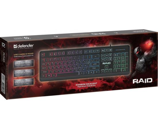 815666 - Проводная игровая клавиатура Raid GK-778DL RU, Rainbow,104 кнопки, 45778 (1)