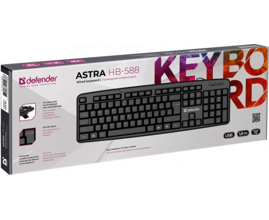 815715 - Проводная клавиатура Astra HB-588 RU,черный,полноразмерная, 45588 (1)