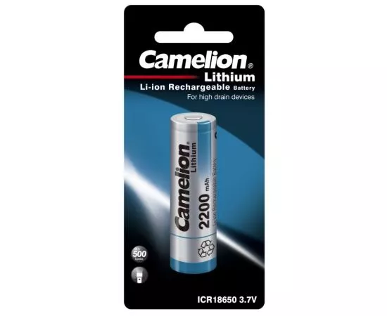 822389 - Аккумулятор Camelion 18650 Li-Ion ICR 3.7V 2200mAh без защиты BL1 (1)