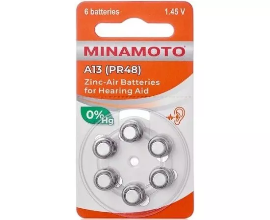 828886 - Э/п Minamoto A13 (PR48) 6/card для слуховых аппаратов (1)