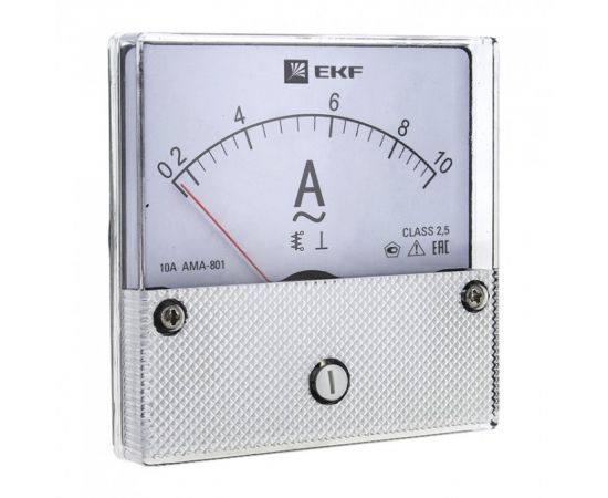 829273 - EKF Амперметр аналоговый AMA-801 на панель 80x80 400А трансф. подкл. ama-801-400 (1)
