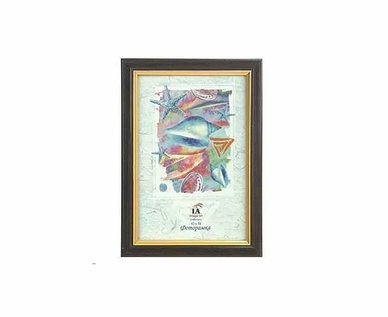 22665 - Фоторамка (пластик) 30x40 687 (темно-коричневая с золот.) (1)