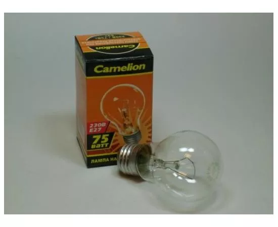 25399 - Лампа накал. Camelion A55 E27 75W ЛОН прозрачная 75/A/CL/E27 (1)