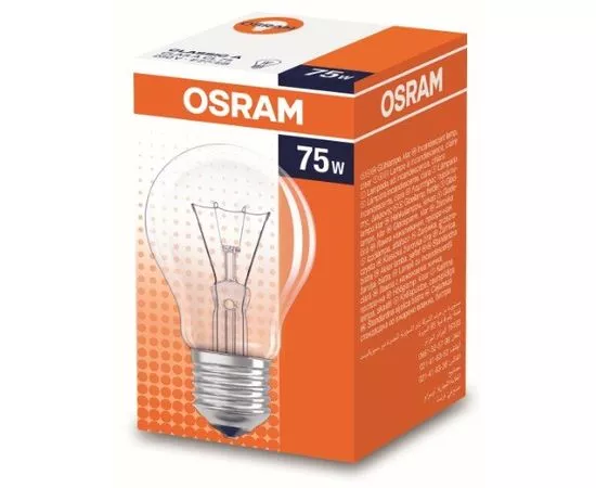 28355 - OSRAM A E27 75W ЛОН прозрачная 4008321585387 (1)