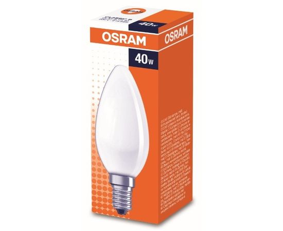 28362 - Лампа накал. OSRAM B E14 40W свеча матовая 4008321410870 (1)