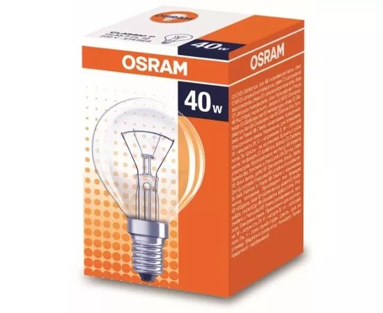 28375 - Лампа накал. OSRAM P E14 40W шар прозрачная 4008321788702 (1)