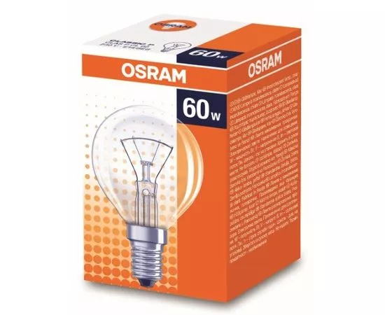 28379 - Лампа накал. OSRAM P E14 60W шар прозрачная 4008321666222 (1)