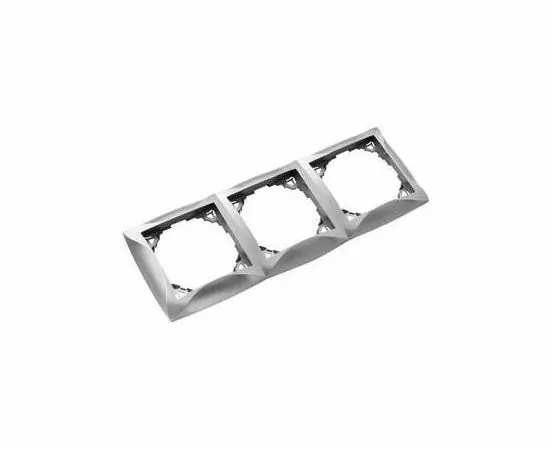 29116 - Schneider Дуэт рамка СУ 3 мест. серебр.* WDE000303 (+) (1)