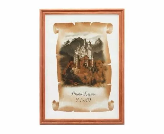 29647 - Фоторамка Сосна  9*9/70       3N33    цвет красное дерево Фрейм (1)