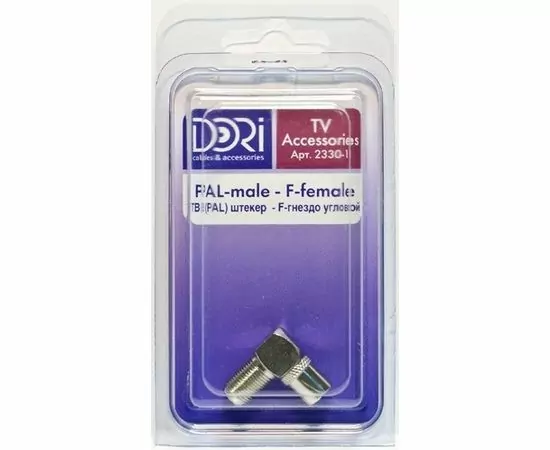 40880 - Переходник гн.F - шт.TV металл углов 1шт BL2330-1 Дори (1)