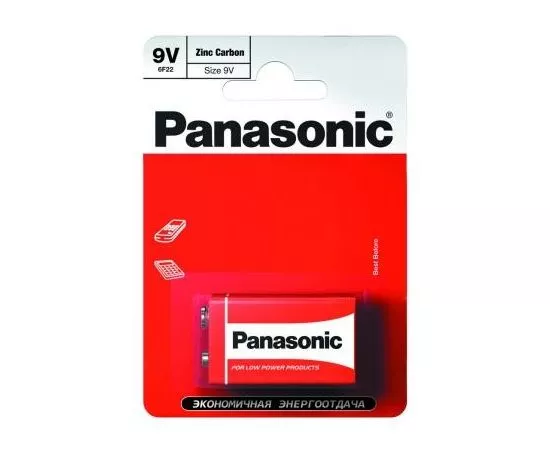 62135 - Элемент питания Panasonic Zinc Carbon 6F22 BL1 (1)