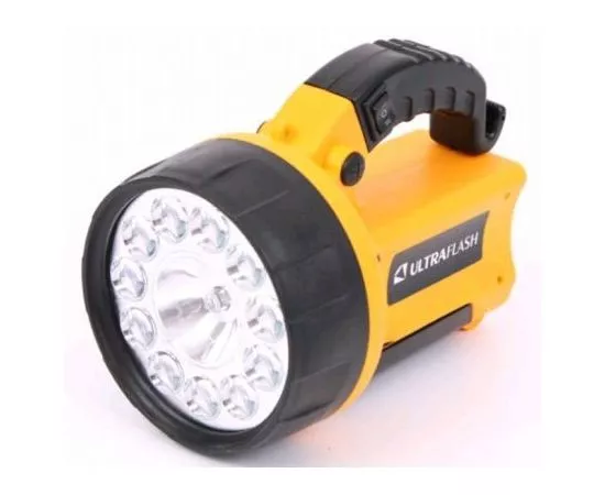 97840 - Ultraflash фонарь-прожектор LED3753 AccuProfi (акк. 4V 2Ah) 11св/д(40lm)+гал+8св/д,желт/пласт,автоЗУ (1)