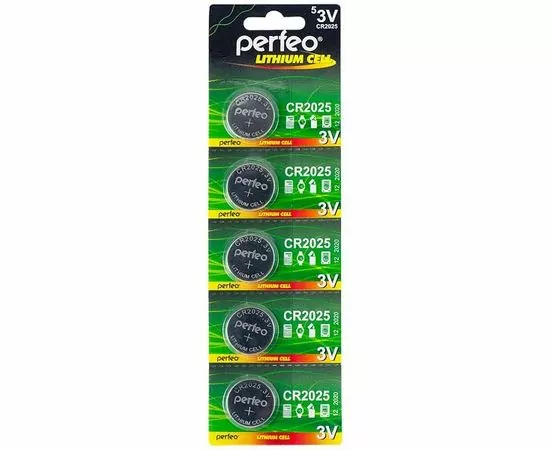 564137 - Элемент питания Perfeo Lithium Cell CR2025 BL5 (1)