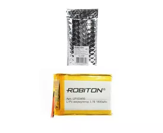 584241 - Аккумулятор Robiton Li-Po LP103450 1800mAh 3.7V, 14065 (1)