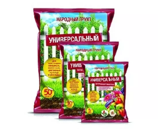 584757 - НАРОДНЫЙ грунт Универсальный 10л. пакет (СЗТК) Питер (5!) (1)