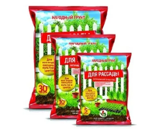 584758 - НАРОДНЫЙ грунт д/рассады 10л., пакет (СЗТК) Питер (5!) (1)