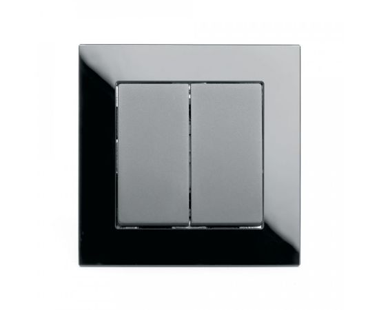814339 - STEKKER Катрин выкл. СУ 2 кл. 10A черный, рамка стекло GLS10-7004-05 39506 (1)