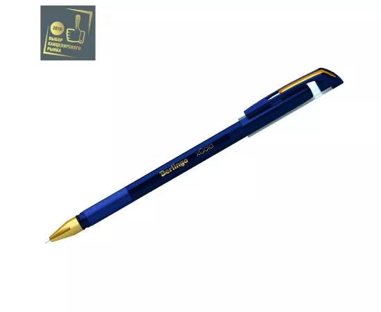 829553 - Ручка шариковая Berlingo xGold синяя, 0,7мм, игольчатый стержень, грип 243017 (1)