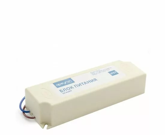 760003 - APEYRON Блок питания для св/д лент 12V 40W IP67 (герметичный) 3.33A пластик 140x42x30 03-70 (1)