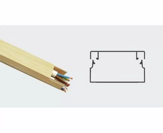 779205 - Урал ПАК кабель-канал ПВХ 25х25 СОСНА текстура светлое дерево 3D (60 м, цена за 1м) КК-3125025-060 (1)