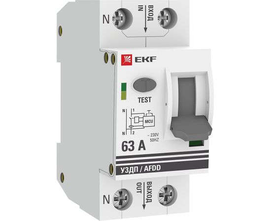825080 - EKF PROxima Устройство защиты от дугового пробоя 1P+N 63А 6 кА УЗДП afdd-2-63-pro (1)