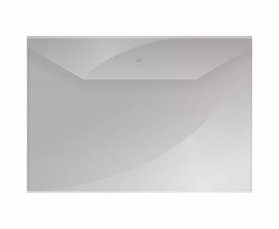 828240 - Папка-конверт на кнопке OfficeSpace А4, 120мкм, прозрачная СПБ (10!) 281221 (1)