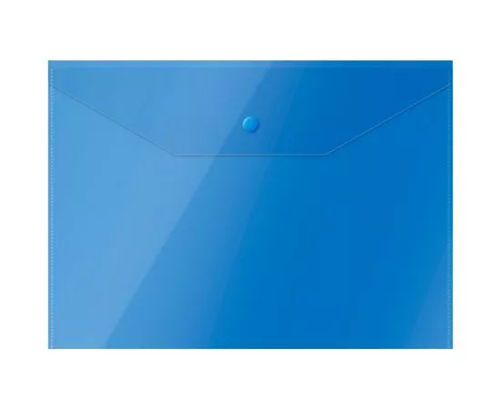 828242 - Папка-конверт на кнопке OfficeSpace А4, 120мкм, синяя СПБ (10!) 281220 (1)