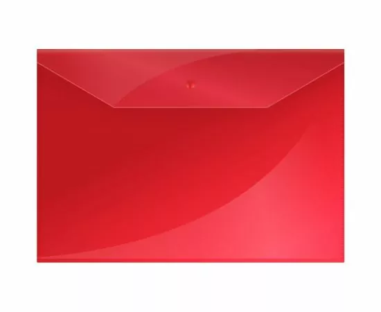 828243 - Папка-конверт на кнопке OfficeSpace А4, 120мкм, красная СПБ (10!)( 281219 (1)