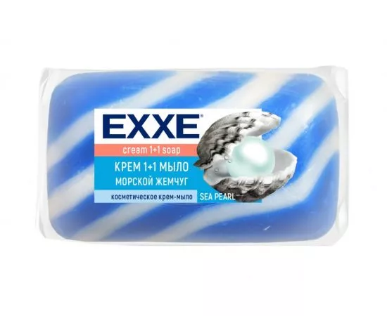 829158 - Мыло туалетное Морской жемчуг 1шт 90г полосатое EXXE (1)