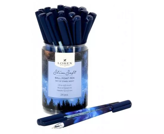 834594 - Ручка маслян LOREX SKY OF STARS.NIGHT Slim Soft Slim Soft синий 0,5 мм (24!) цена за шт. LXOPSS-SS2 (1)