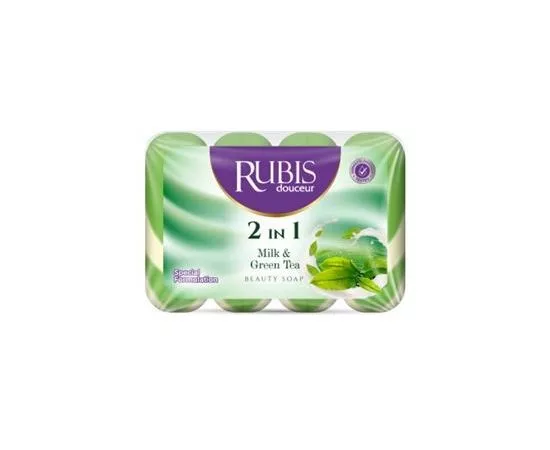 834665 - Мыло туалетное Зеленый чай 4х90гр RUBIS, цена уп. (1)