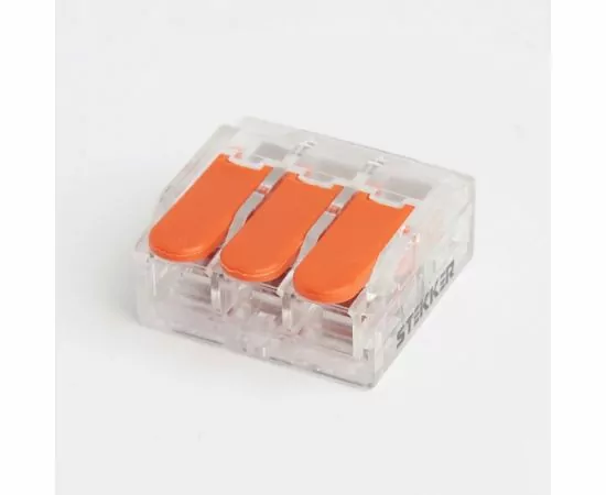 835989 - STEKKER клемма СМК с рычагом компакт. LD221-613, 3х(0,5-6мм2) 41A (уп.50шт, цена за шт) 39864 (1)