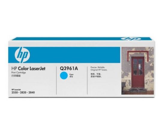 320535 - Картридж лазерный HP (Q3961A) ColorLaserJet 2550/2820 и другие, голубой, ориг., ресурс 4000 стр. (1)