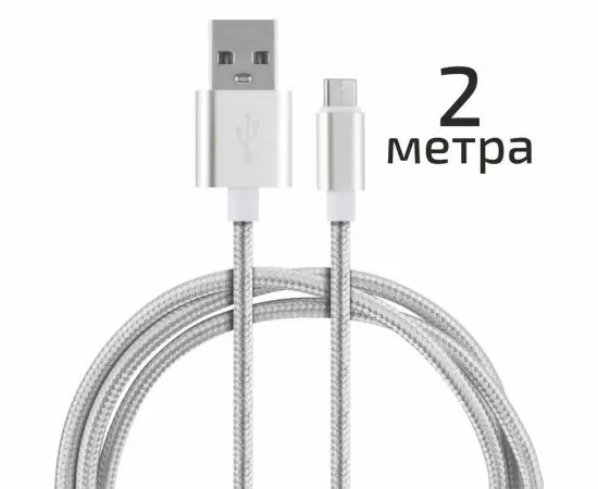 838820 - Кабель Energy ET-29-2 USB(A)шт. - type-C шт, 2м, серебро (1)