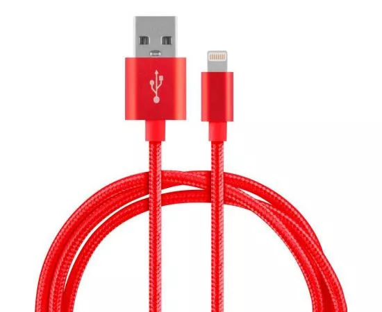 838840 - Кабель Energy ET-26 USB(A)шт. - 8 pin шт. (lightning, iphone), 1м, красный (1)