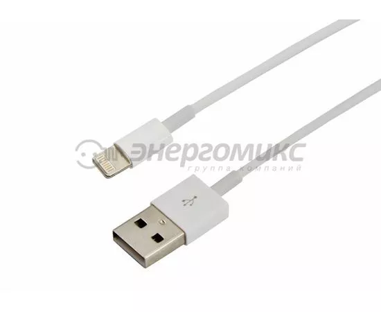 608035 - Кабель USB(A)шт. - 8pin шт. для iPhone 5/6/7 моделей 1М белый REXANT, (10!) 18-1121 (1)