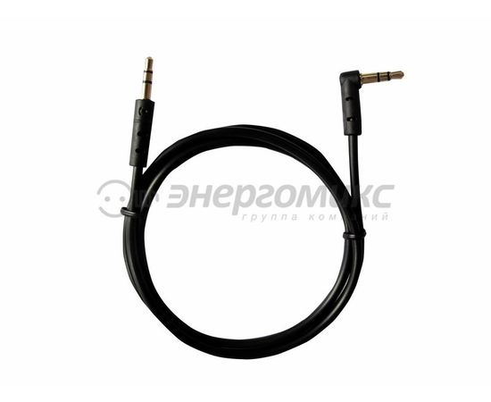 608320 - Аудио кабель Jack3,5 шт. - Jack3,5 шт.-штекер угловой 1М черный REXANT цена за шт (10!), 18-1120 (1)