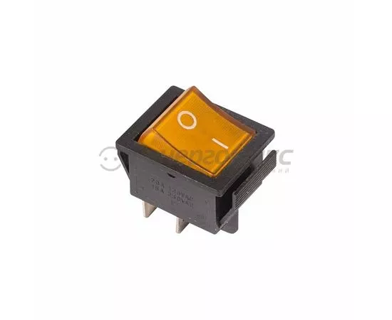 608593 - REXANT выкл. клавишный 250V 16А (4с) ON-OFF желт с инд цена за шт (10!),,36-2333 (1)