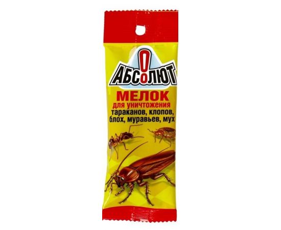 833508 - От тараканов МЕЛОК 25гр. Абсолют супер (от клопов, мух, муравьев) пакет, арт.АМС Гарант (1)