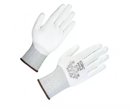 838306 - Перчатки для точных работ ПОЛИКС (PolyX) полиамид белые 31гр, р.9, класс15,пар/5уп, цена за пару СВС (1)